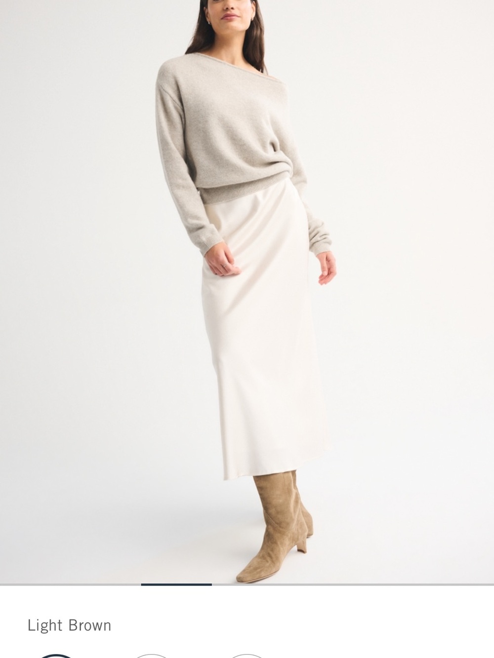 Abercrombie & Fitch Merino Wool-Blend Slash Sweater - XL Light Brown - Picture 4 of 16